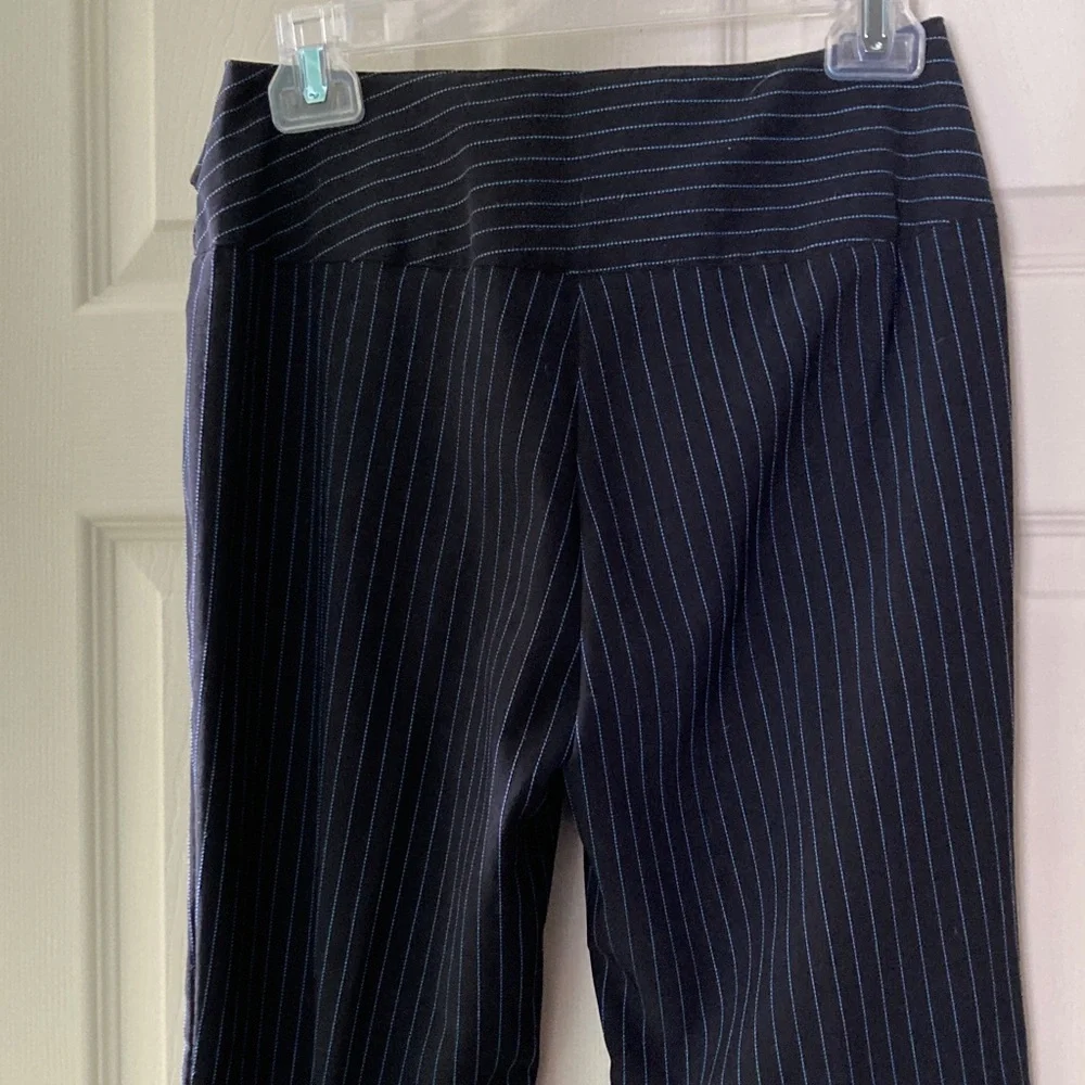 Star City Black Pinstripe Trousers - Picture 3 of 8